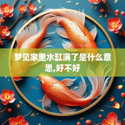 梦见家里水缸满了是什么意思,好不好