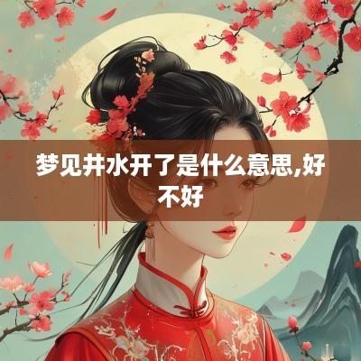 梦见井水开了是什么意思,好不好