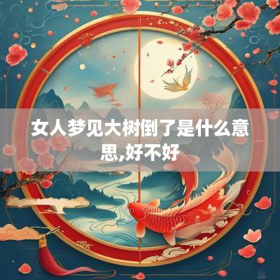 女人梦见大树倒了是什么意思,好不好