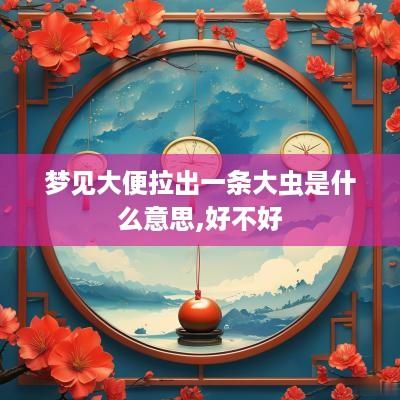 梦见大便拉出一条大虫是什么意思,好不好