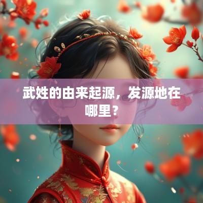 武姓的由来起源，发源地在哪里？
