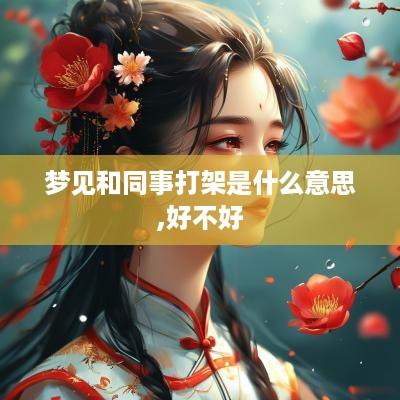 梦见和同事打架是什么意思,好不好