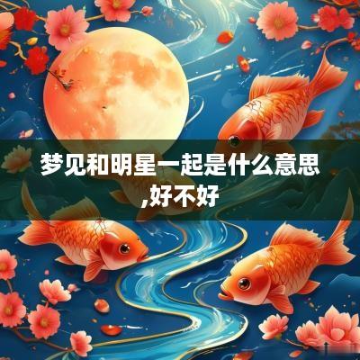 梦见和明星一起是什么意思,好不好