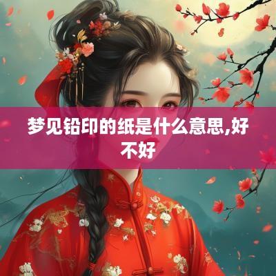 梦见铅印的纸是什么意思,好不好