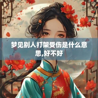 梦见别人打架受伤是什么意思,好不好