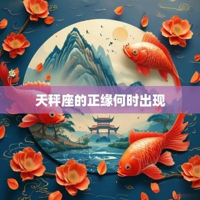 天秤座的正缘何时出现