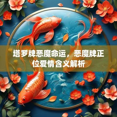 塔罗牌恶魔命运，恶魔牌正位爱情含义解析