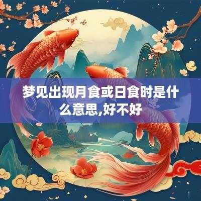 梦见出现月食或日食时是什么意思,好不好