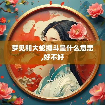 梦见和大蛇搏斗是什么意思,好不好