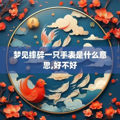 梦见摔碎一只手表是什么意思,好不好