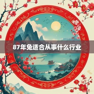 87年兔适合从事什么行业
