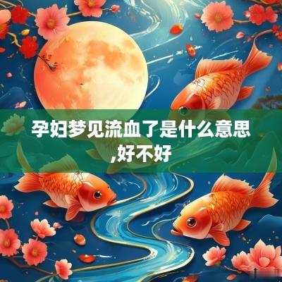 孕妇梦见流血了是什么意思,好不好
