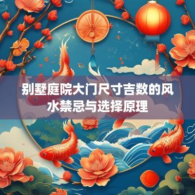 别墅庭院大门尺寸吉数的风水禁忌与选择原理