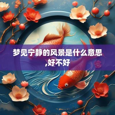 梦见宁静的风景是什么意思,好不好