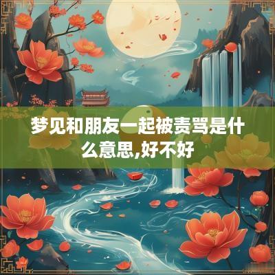 梦见和朋友一起被责骂是什么意思,好不好