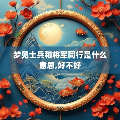 梦见士兵和将军同行是什么意思,好不好