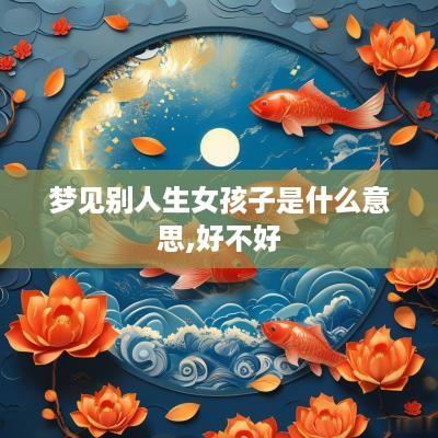 梦见别人生女孩子是什么意思,好不好