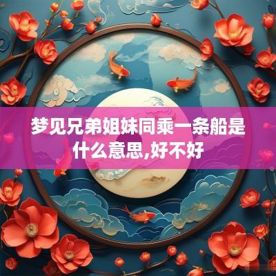 梦见兄弟姐妹同乘一条船是什么意思,好不好