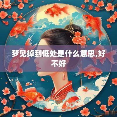 梦见掉到低处是什么意思,好不好