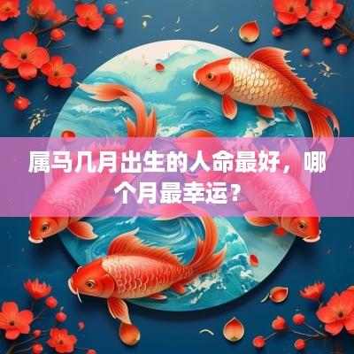 属马几月出生的人命最好，哪个月最幸运？