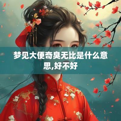 梦见大便奇臭无比是什么意思,好不好