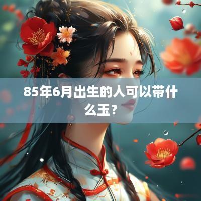 85年6月出生的人可以带什么玉？