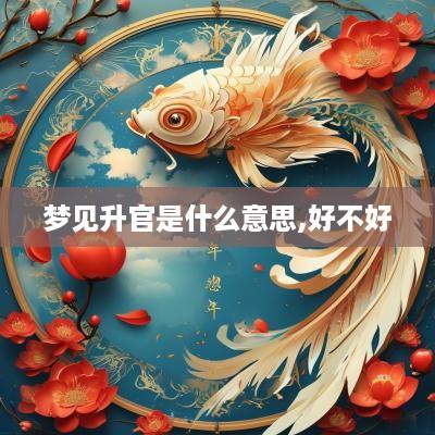 梦见升官是什么意思,好不好