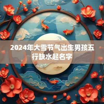 2025年大雪节气出生男孩五行缺水起名字