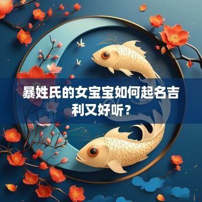 暴姓氏的女宝宝如何起名吉利又好听？