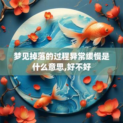 梦见掉落的过程异常缓慢是什么意思,好不好