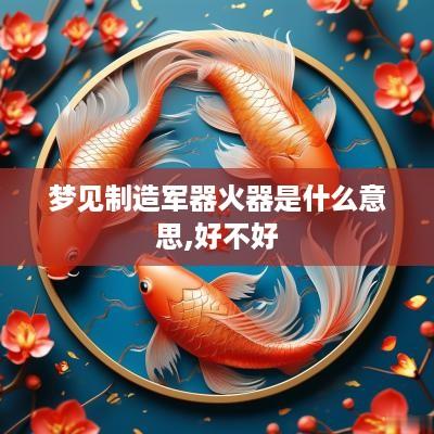 梦见制造军器火器是什么意思,好不好