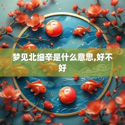 梦见北细辛是什么意思,好不好
