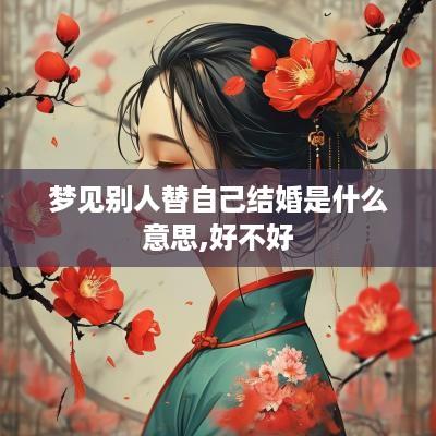 梦见别人替自己结婚是什么意思,好不好