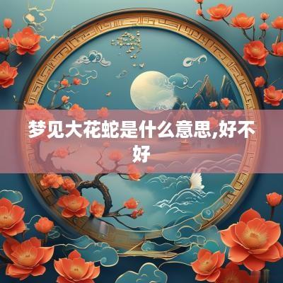 梦见大花蛇是什么意思,好不好
