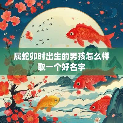 属蛇卯时出生的男孩怎么样取一个好名字