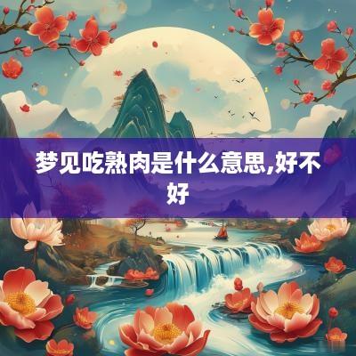 梦见吃熟肉是什么意思,好不好