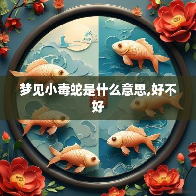 梦见小毒蛇是什么意思,好不好