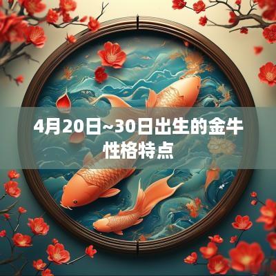 4月20日~30日出生的金牛性格特点