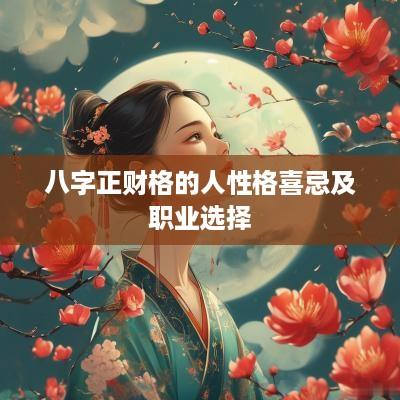八字正财格的人性格喜忌及职业选择