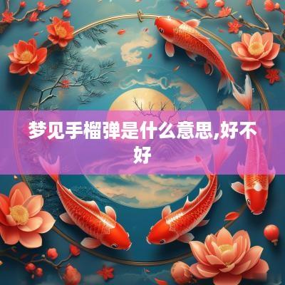 梦见手榴弹是什么意思,好不好