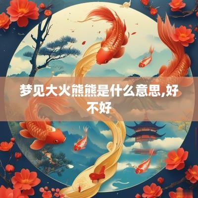 梦见大火熊熊是什么意思,好不好