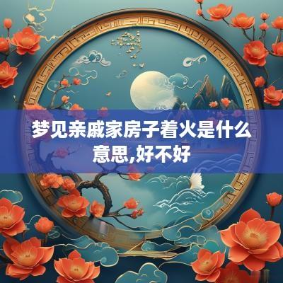 梦见亲戚家房子着火是什么意思,好不好