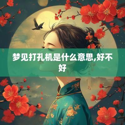 梦见打孔机是什么意思,好不好