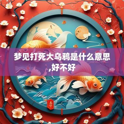 梦见打死大乌鸦是什么意思,好不好