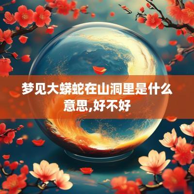 梦见大蟒蛇在山洞里是什么意思,好不好