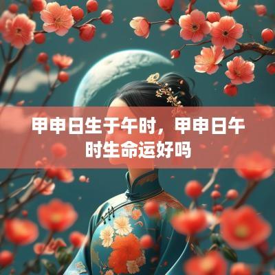 甲申日生于午时，甲申日午时生命运好吗