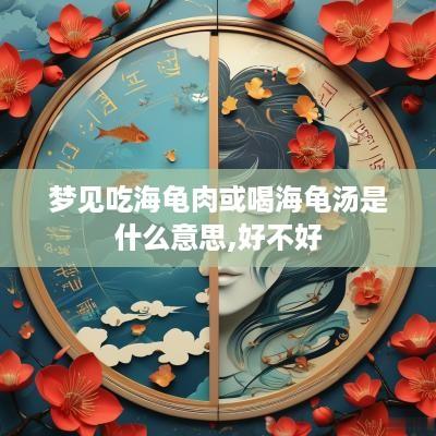 梦见吃海龟肉或喝海龟汤是什么意思,好不好