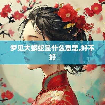 梦见大蟒蛇是什么意思,好不好