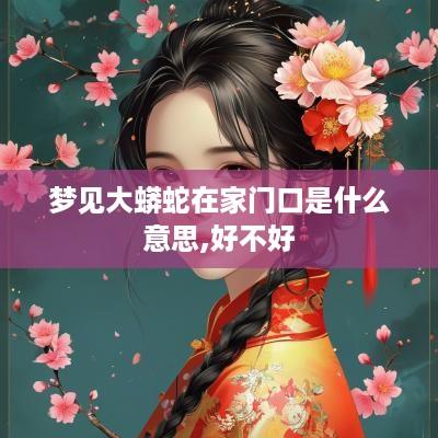 梦见大蟒蛇在家门口是什么意思,好不好