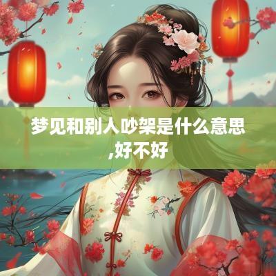 梦见和别人吵架是什么意思,好不好